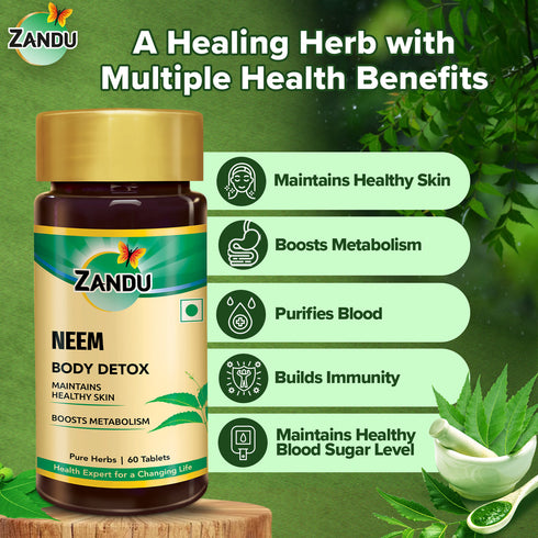 Zandu Organic Neem 60 Tablets