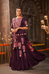 Shubhkala Purple Thread Embroidered Designer Traditonal Navratri Collection