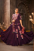 Shubhkala Purple Thread Embroidered Designer Traditonal Navratri Collection