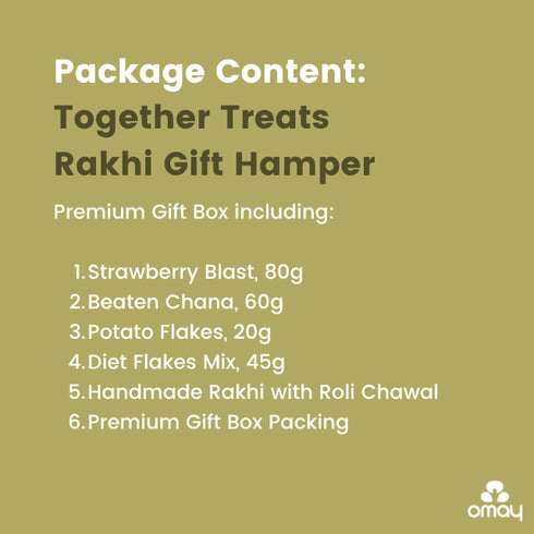 Omay Foods Together Treats Rakhi Gift Hamper (unisex)