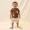 Bachpan kids wear New born casual wear- Brown and Cream