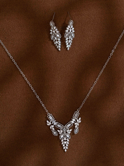 Zeraki Jewels Nia Silver Necklace Set