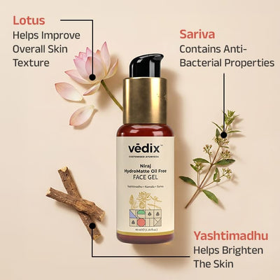 Vedix Niraj Face Gel With Yashtimadhu & Sariva 40ml