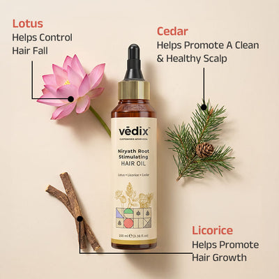 Vedix Niryath Hair Oil With Lotus & Licorice