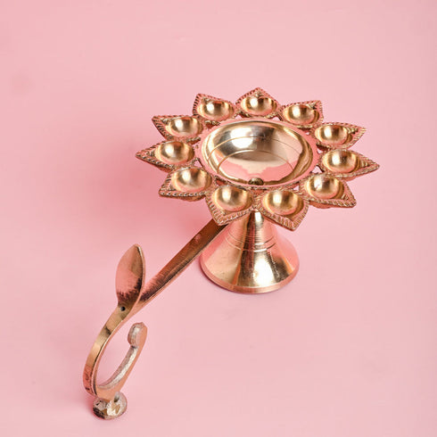 Samskara Home Nitya Pooja Aarti Diya With Handle