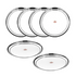 Vinod Stainless Steel Rajbhog Plate Set of 6 28.5 cm Lunch and Dinner Plate Highest Quality Stainless Steel Mirror Finish Rust Free