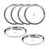 Vinod Stainless Steel Kanchan Bogi Plate Set of 6 28 cm Lunch and Dinner Plate High Grade Stainless Steel Rust Free Mirror Finish