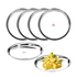 Vinod Stainless Steel Kanchan Bogi Dish Set of 6 18 cm Serving Dish Snack Plate High Grade Stainless Steel Mirror Finish and Rust Free