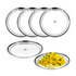 Vinod Stainless Steel Rajbhog Dish Set of 6 18 cm Salad Plate Snack Plate Highest Quality Stainless Steel Mirror Finish Rust Free