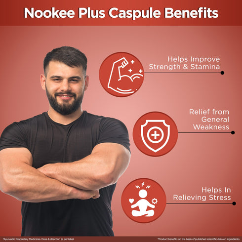 Multani Pharmaceuticals Limited Multani Energy & Strength Combo Nookee Plus Capsules & Musli Pak Powder Boost Stamina Improve Strength Reduce Fatigue Enhance Vitality Support Daily Energy Herbal Formula for Men & Women
