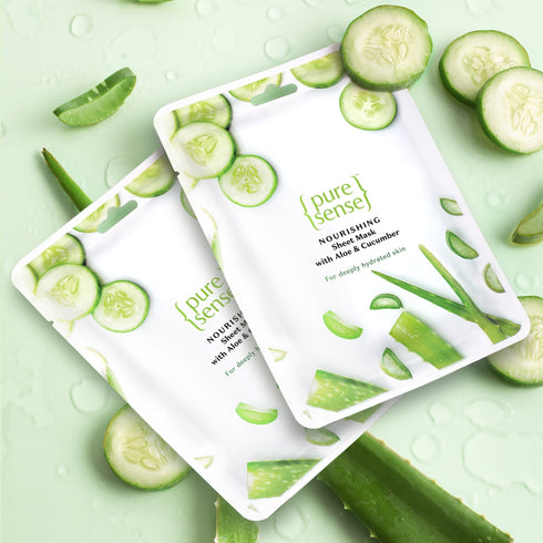 PureSense Nourishing Sheet Mask with Aloe Vera & Cucumber | From the makers of Parachute Advansed