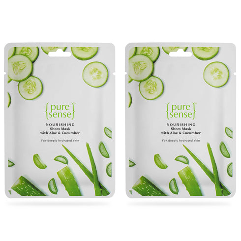 PureSense Nourishing Sheet Mask with Aloe Vera & Cucumber | From the makers of Parachute Advansed