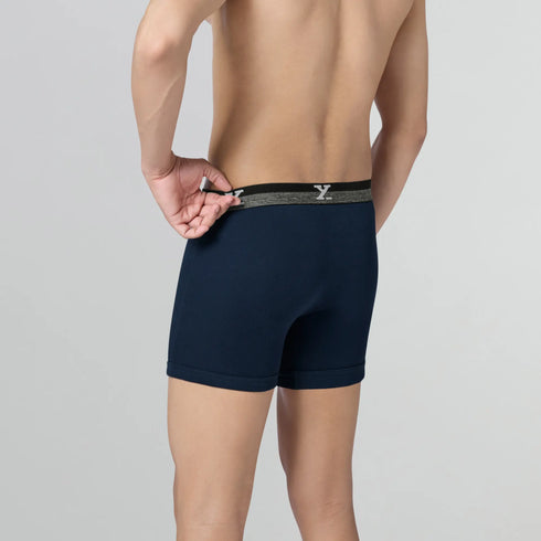 XYXX Nova Cotton Boxer Briefs (Outer Elastic) - Midnight Blue