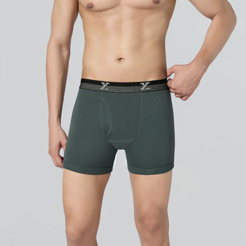 XYXX Nova Cotton Boxer Briefs (Outer Elastic) - Anchor Grey
