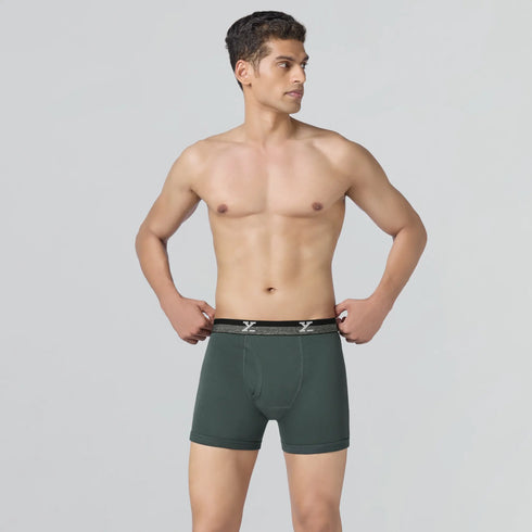 XYXX Nova Cotton Boxer Briefs (Outer Elastic) - Anchor Grey