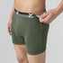 XYXX Nova Cotton Boxer Briefs (Outer Elastic) - Olive Green