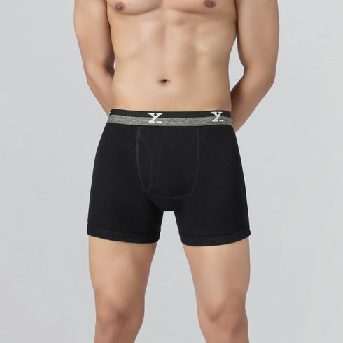 XYXX Nova Cotton Boxer Briefs (Outer Elastic) - Storm Grey