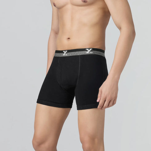 XYXX Nova Cotton Boxer Briefs (Outer Elastic) - Storm Grey