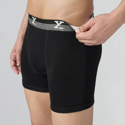 XYXX Nova Cotton Boxer Briefs (Outer Elastic) - Storm Grey