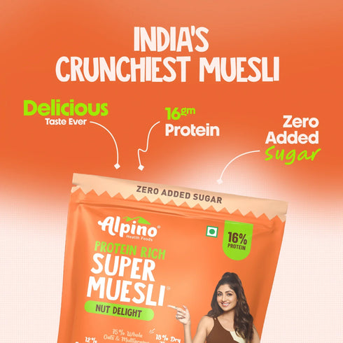 Alpino Zero Added Sugar Super Muesli Nut Delight