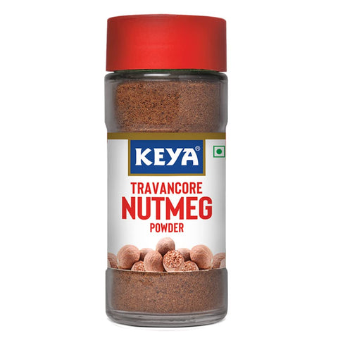 Keya Travancore Nutmeg Powder Ground Jaiphal 60g Freshly Ground Nutmeg for Cooking Baking & Beverages Ideal for Indian Asian and Western Dishes Rich Aromatic Flavor for Soups Curries Desserts & Spices Authentic Versatile Spice