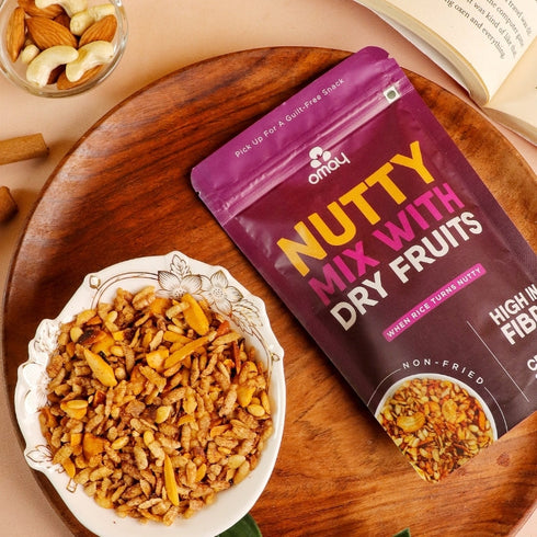 Omay Foods Nutty Mix with Dry-fruits, 50g (4pcs)