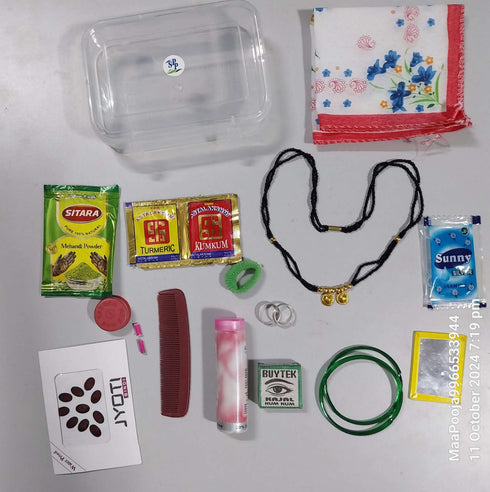 Shingar Pitaari for Maata Puja / 16 Shingar Set / Vadibiyyam Set Mega Size