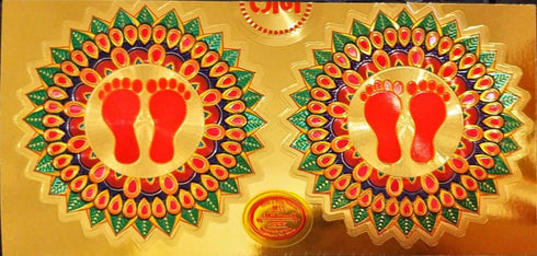 Lakshmi Devi Padalau Stickers (2 X 2inch size)