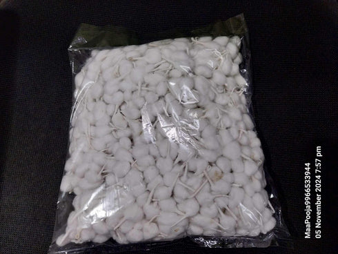 Pure White Cotton Round Wicks for Pooja