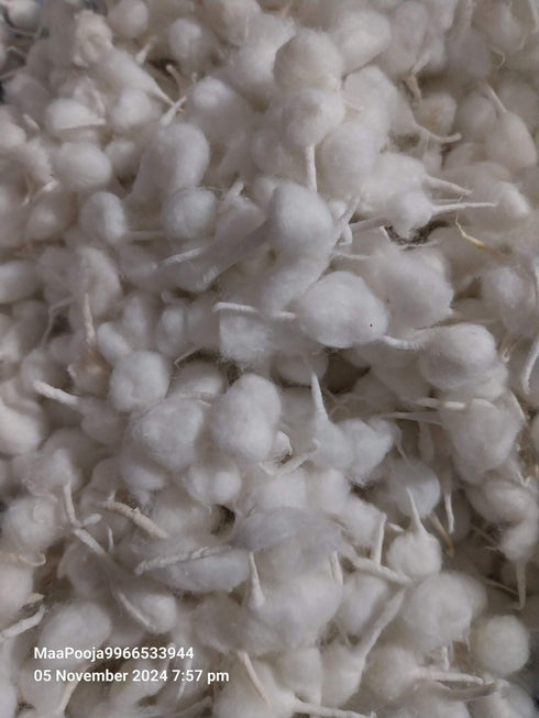 Pure White Cotton Round Wicks for Pooja