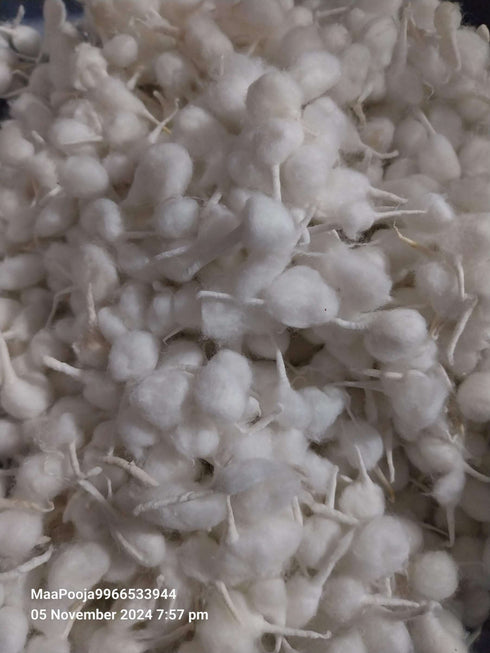 Pure White Cotton Round Wicks for Pooja