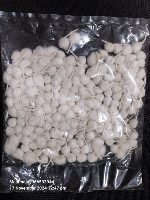 Handmade Pure Cotton Wicks Small and Cute Size for Daily Puja