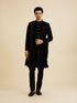 Manyavar Opulent Black Velvet Sherwani