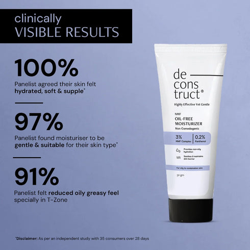 Deconstruct Oil-Free Moisturizer for Oily Skin | 3% NMF Complex + 0.2% Panthenol
