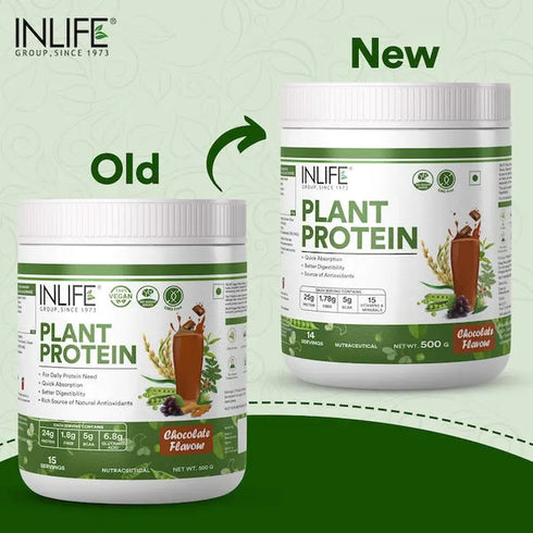 Inlife Vegan Plant Protein Powder Chocolate Flavour