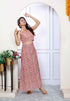 Miravan Womens Orange Floral Printed Crop Top And Skirt Co Ord Set