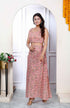 Miravan Womens Orange Floral Printed Crop Top And Skirt Co Ord Set