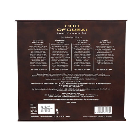 Ajmal Perfumes India OUD OF DUBAI Perfume Giftpack for Unisex