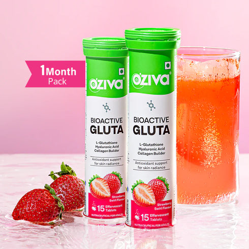 OZiva Gluta Fizzy Strawberry (1 Month Pack)