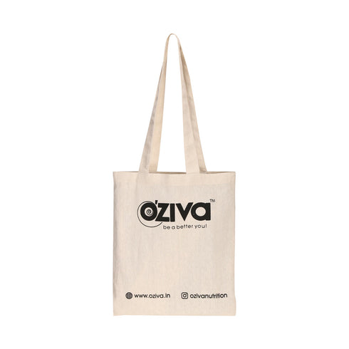 OZiva Ecofriendly Canvas Tote Bag (Beige)