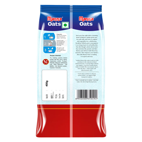 Manna Foods Instant Oats (Pouch) 400gm