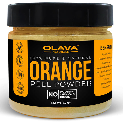 Olava Naturals Orange Peel Powder for Skin - 100% Pure and Natural