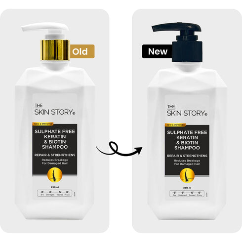 The Skin Story Sulphate-Free Keratin & Biotin Shampoo | Repairs Damaged Hair