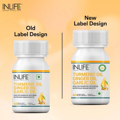 Inlife Turmeric Oil Ginger Oil Garlic Oil Capsules