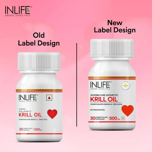 Inlife Krill Oil Omega 3 Fatty Acid 500mg Capsule