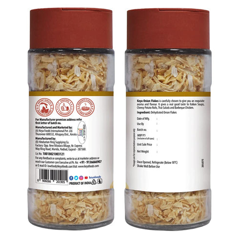 Keya Onion flakes 35g Pure All Natural Flavor Booster for Cooking Soups Sauces and Seasoning No Additives Preservatives