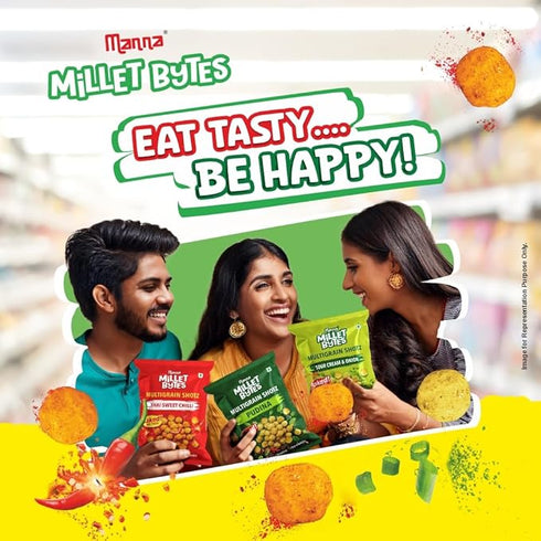 Manna Foods Millet Bytes Sour Cream & Onion Pack of 5