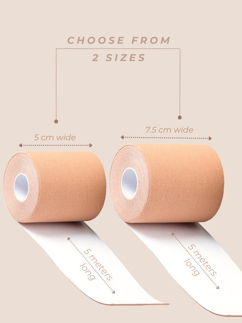 UNDERNEAT Body Tape for Women – Fabric-Friendly, Invisible Double Sided Tape, Skin-Safe Adhesive, Dispenser, Clothing Tape for Saree Draping, Neckline & Lehenga India - Beige