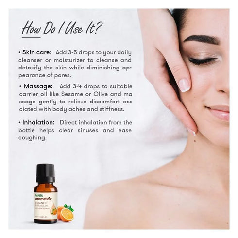 Vasuestore Vasu Aromatics Orange Essential Oil 100 Pure and Natural