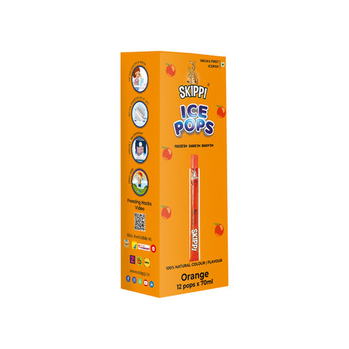 Skippi Ice Pops Orange Flavor Skippi Natural Ice Pop